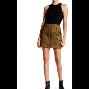 Veronica Beard army green cargo skirt